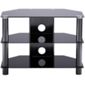 Alphason Essentials - 3 shelf black TV Stand for up to 32 inch