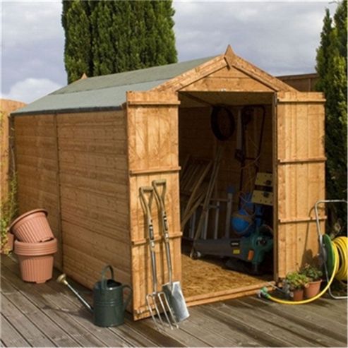  Doors 8 x 6 Garden Wooden Shed from our Wooden Sheds range - Tesco