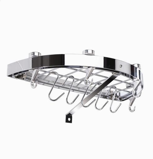 Image of Half Round Chrome Wall Rack
