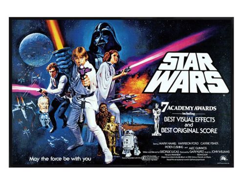 Image of Star Wars Gloss Black Framed May The Force Be With You Poster