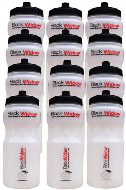 Image of 12 X Black Widow Translucent 750ml Sports Water Bottles