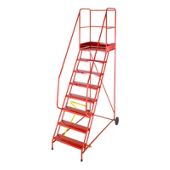 Heavy Duty 12 Tread Steel Warehouse Mobile Step (Punched Tread)