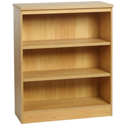 Image of Enduro Three Shelf Wide Bookcase - English Oak