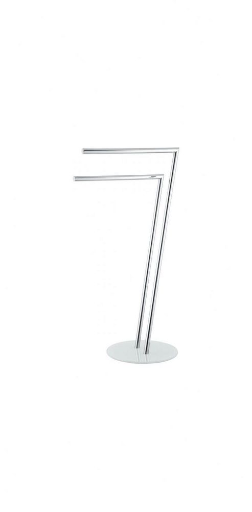 Image of Sanwood 40cm Texas Towel Stand In Chrome - White