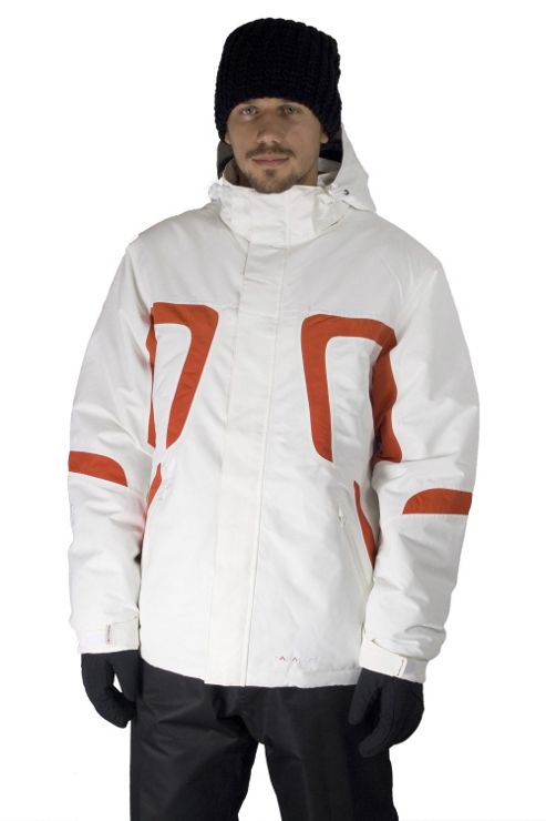 Image of Mens Powder King Winter Skiing / Snowboarding Ski Jacket Coat Mountain Warehouse - White