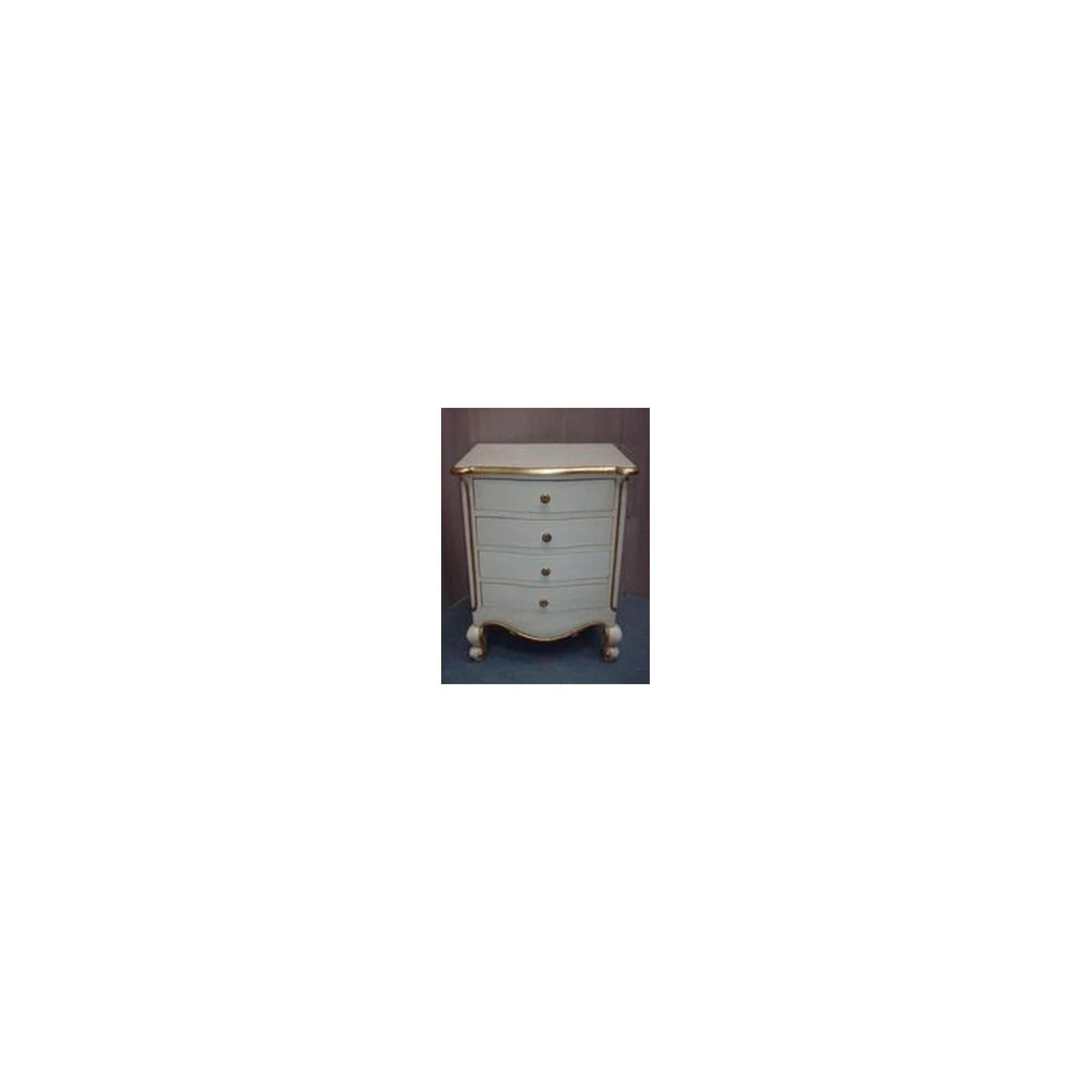 Lock stock and barrel Mahogany Louis 4 Drawer Bedside Table in Mahogany - Antique White at Tesco Direct