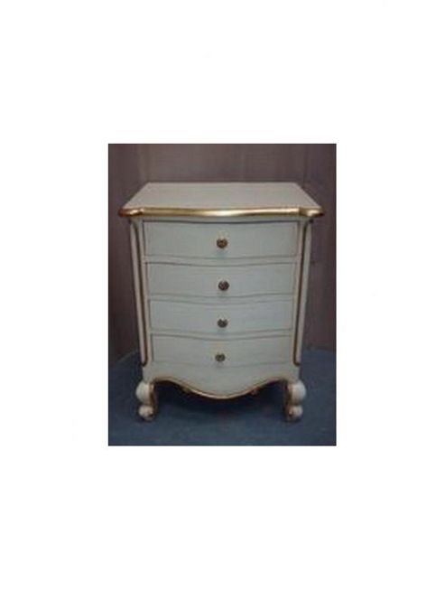 Image of Lock Stock And Barrel Mahogany Louis 4 Drawer Wardrobe - Antique White