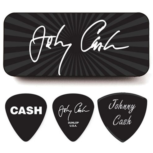 Image of Johnny Cash Collectable Signature Medium pick Tin
