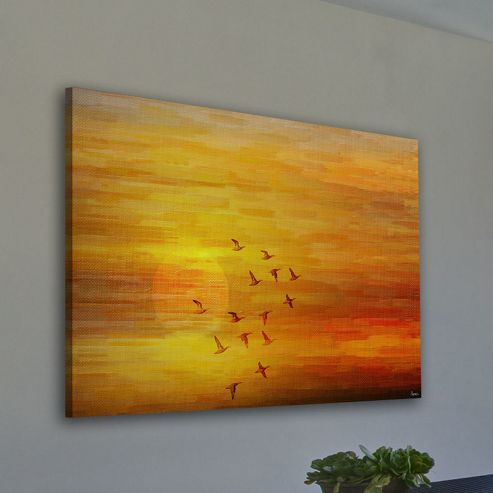 Image of Parvez Taj Night Flight 2 Canvas Wall Art - 41 Cm H X 61 Cm W X 5 Cm D