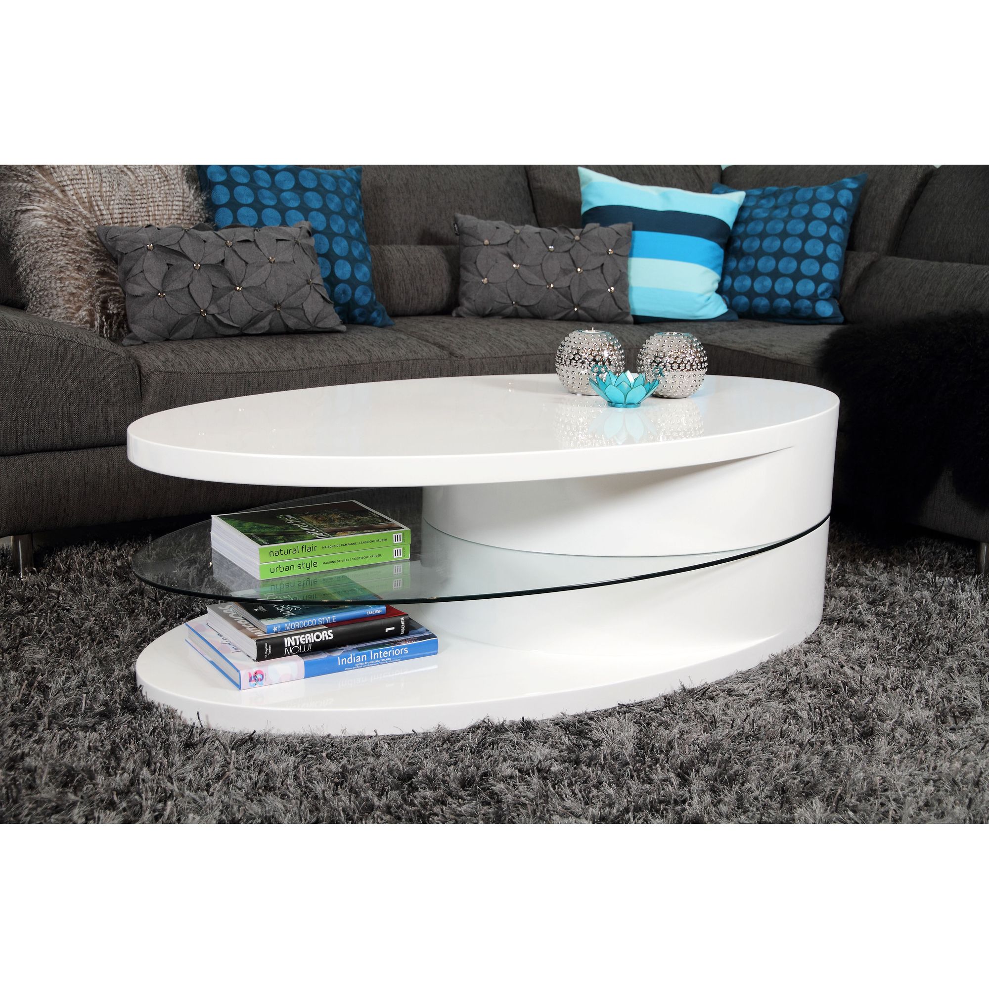 Aspect Design Shove Coffee Table in High Gloss White at Tesco Direct