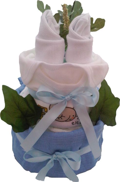 Image of Mini Baby Boy Blue Nappy Cake