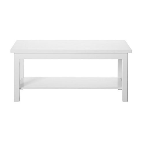 Image of Cinas A/s Mono Wood Storage Accent Bench - Matt White