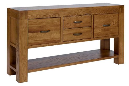 Image of Ametis Santana Rustic Oak Hall Table