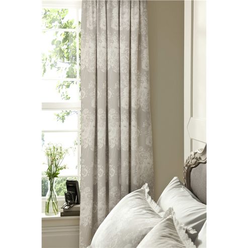 Image of Catherine Lansfield Versaille 66x72 Cotton Curtains Fully Lined Curtains 168x183cm Multi