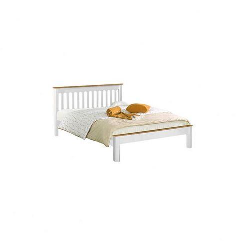 Image of Amani Derby Bed In White Waxed Pine - Single