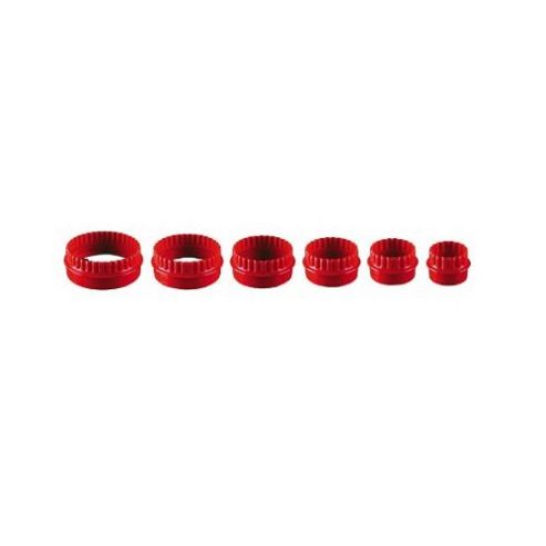 Image of Cookie Cutters Round Set Of 6 (assorted Colours)