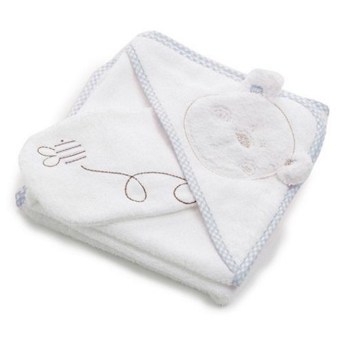 Image of Obaby B Is For Bear Bath Robe & Mitten - Blue