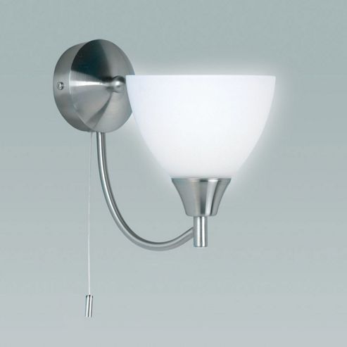 Buy Endon Lighting Wall Light in Satin Chrome from our Glass Lamp Shades range - Tesco