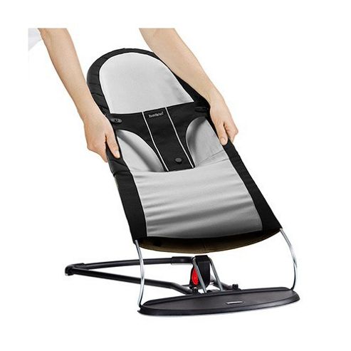 Image of Babybjorn Fabric Seat For Babysitter Balance (black/silver)