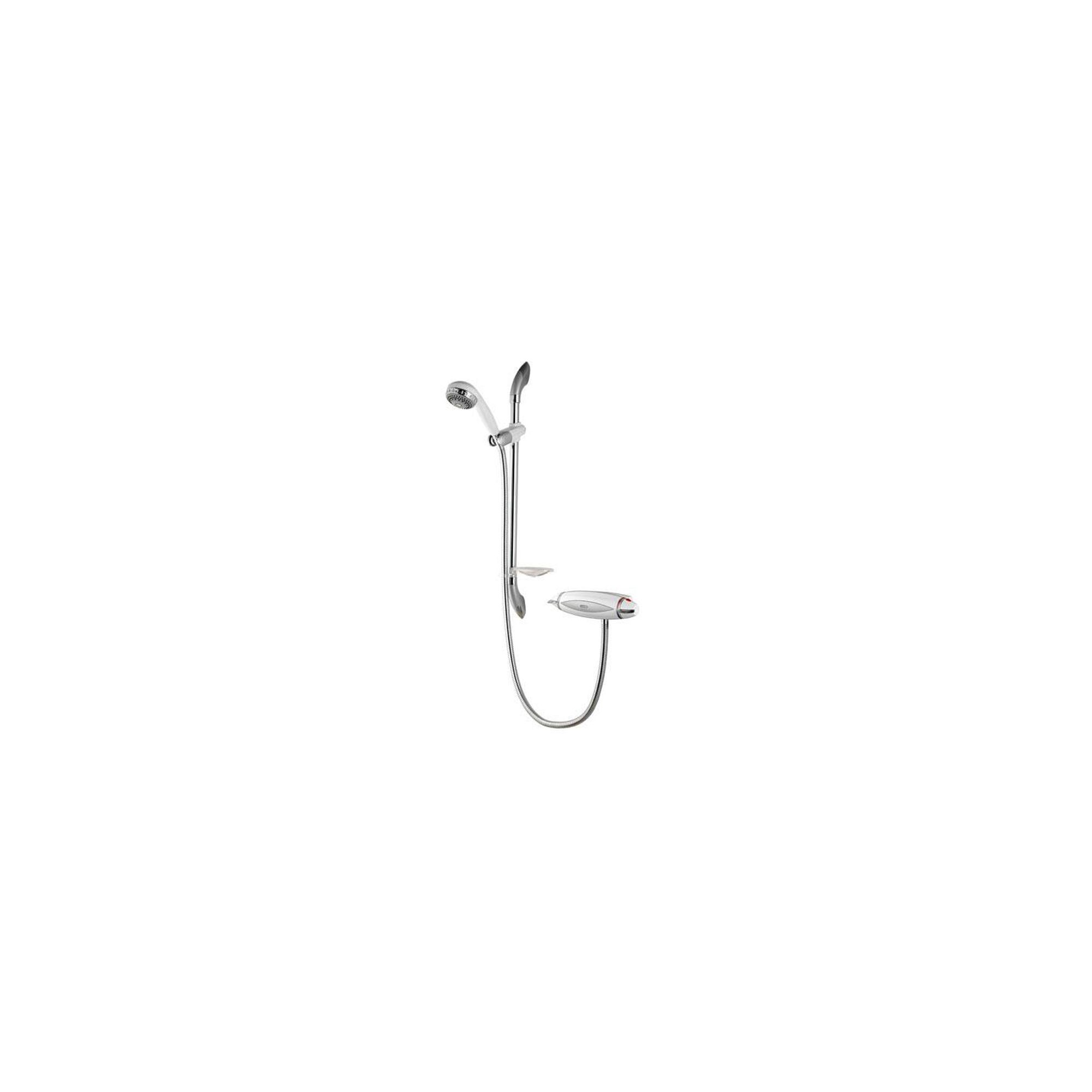 Aqualisa Aquarian Thermo Exposed Shower Valve with Adjustable Shower Head White / Chrome at Tesco Direct