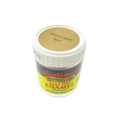 Image of Plasti-kote Brush On Water Based Enamel - Gold Leaf 59ml