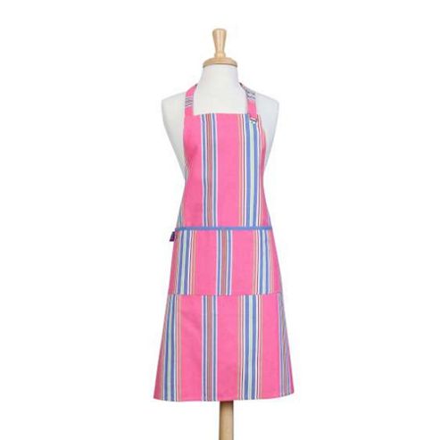 Image of Rushbrookes Regatta Apron, Pink Stripe