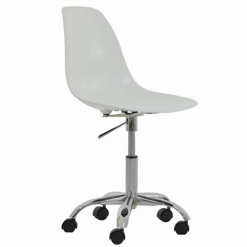 Image of Eames Style Swivel Dsw Office Chair White