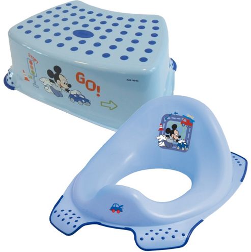 Image of Disney Mickey Mouse Toddler Toilet Training Seat & Step Stool Combo - Blue