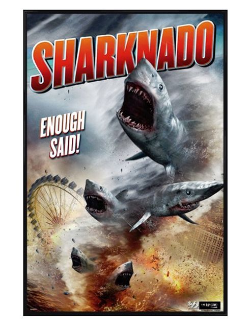 Image of Sharknado Gloss Black Framed Enough Said! Poster