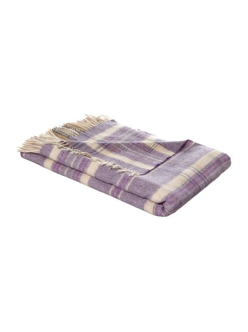 Image of Dickins & Jones Woven Check Throw, Purple