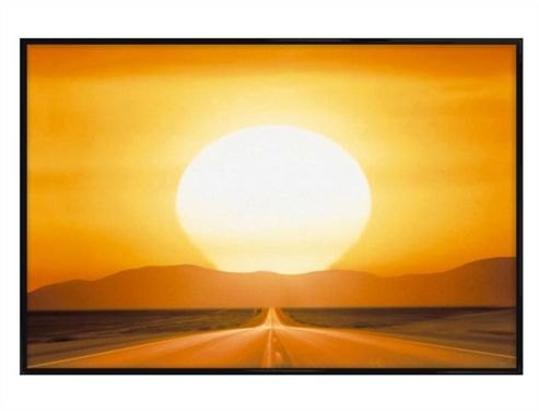 Image of Gloss Black Framed Highway Sunset Poster