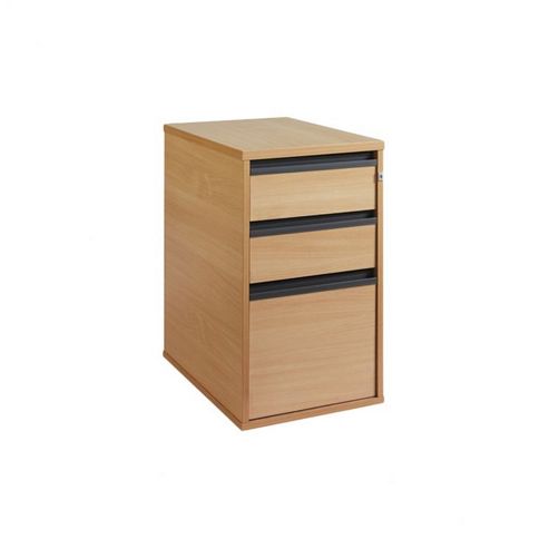 Image of Office Basics Maestro Desk End Pedestal - 410mm X 600mm - Oak