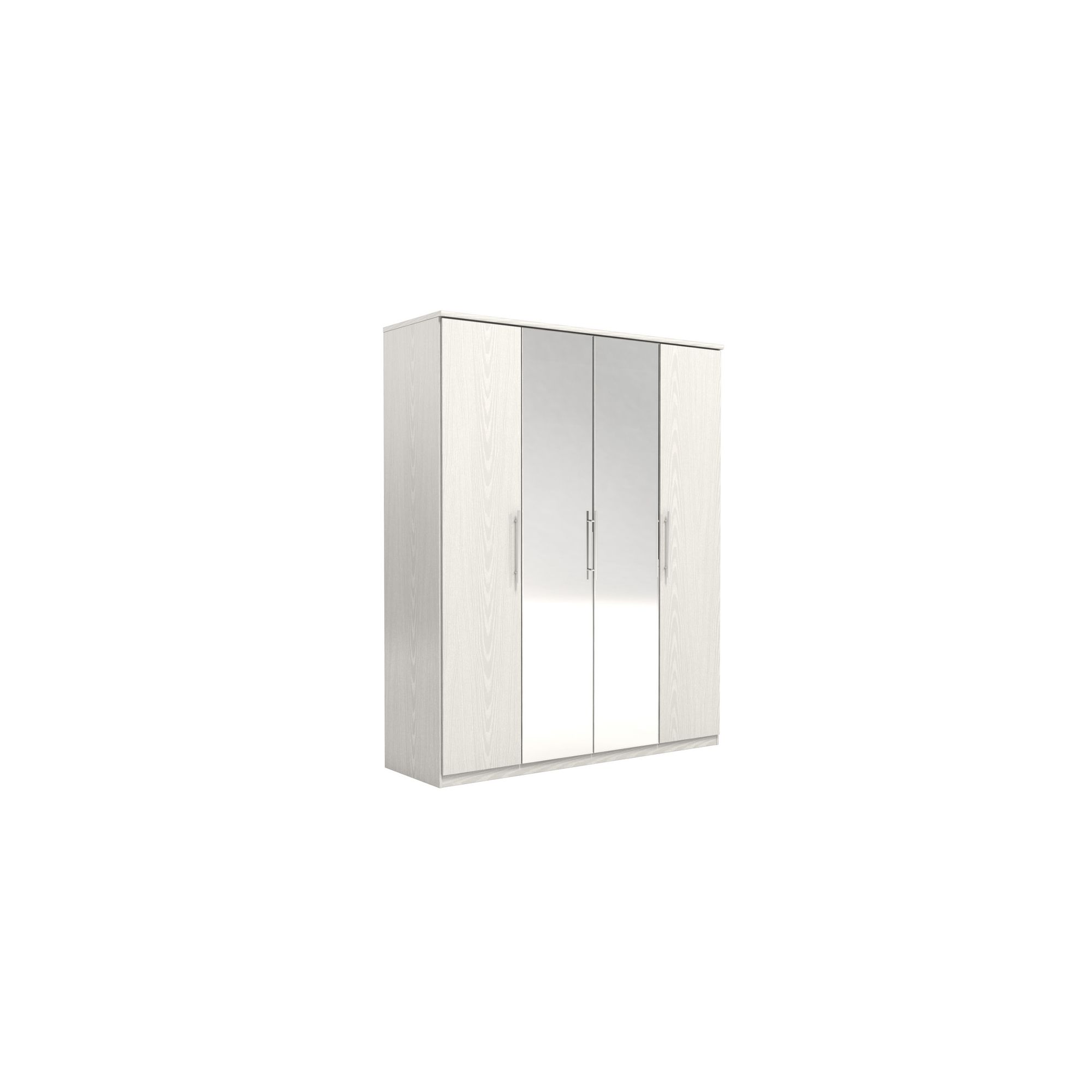 Urbane Designs Prague 4 Door Wardrobe - White at Tesco Direct