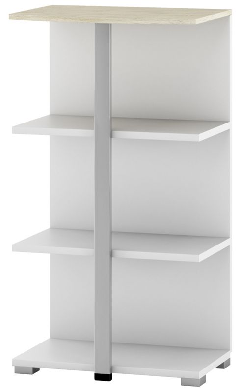 Image of Bush Amano Multifunctional Shelf / Standing Desk - Dakota Oak / Anthracite