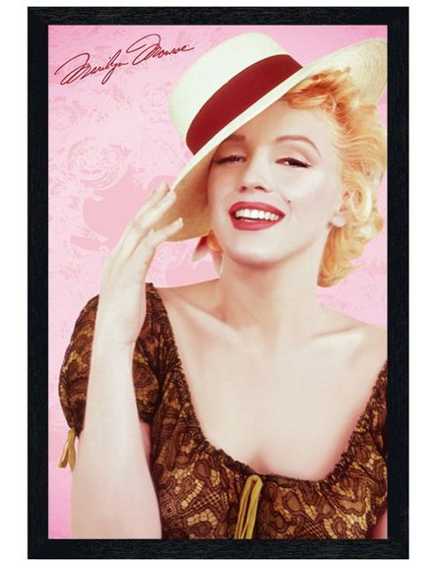 Image of Marilyn Monroe Black Wooden Framed A Very Stylish Icon Poster