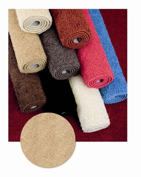 Image of Dandy Fiji Black Shag Rug - Circular 100cm X 100cm