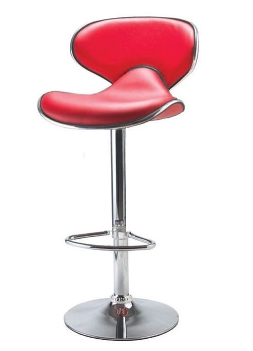 Image of Galaxy Red Faux Leather Bar Stool
