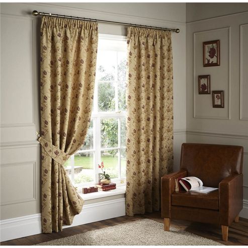 Image of Curtina Cranley Natural 90x72 Inches (228x183cm) Lined Curtains