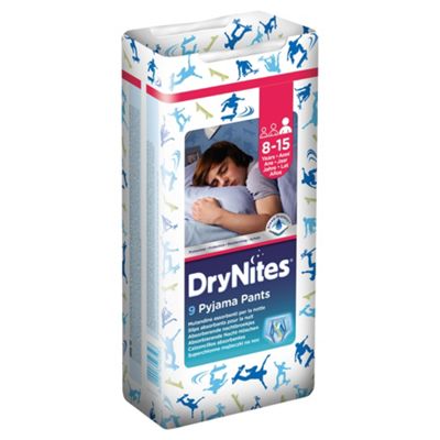 image 1 of Huggies DryNites Bedwetting Pyjama Nappy Pants Boys 8-15Yr x9