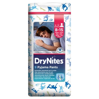 Huggies DryNites Bedwetting Pyjama Nappy Pants Boys 8-15Yr x9