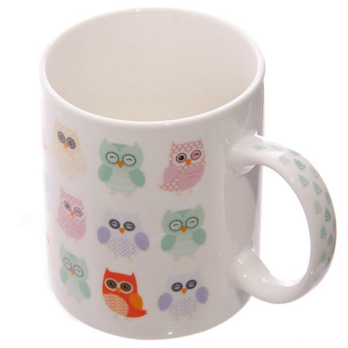 Image of Lauren Billingham Dotty Owls Bone China Mug