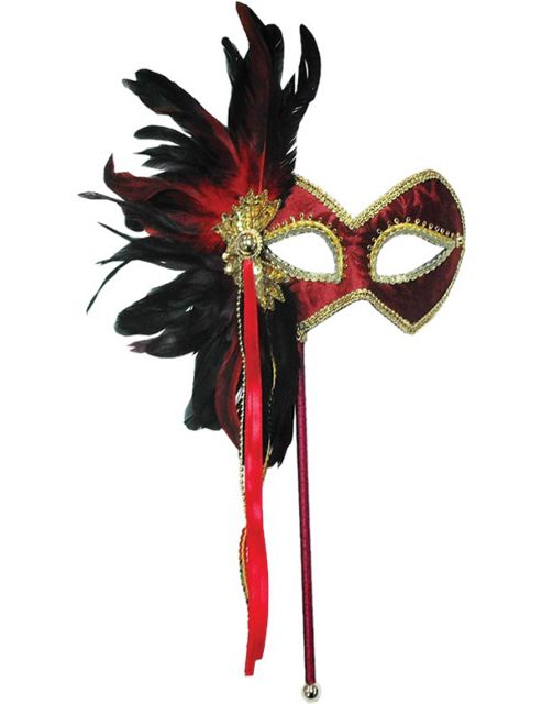 Image of Red & Gold Masquerade Mask