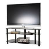 All Black Glass Plasma / LCD Stand for 50 inch Screens