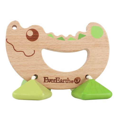 Image of Teamson Everearth Crocodile Rattle Toy