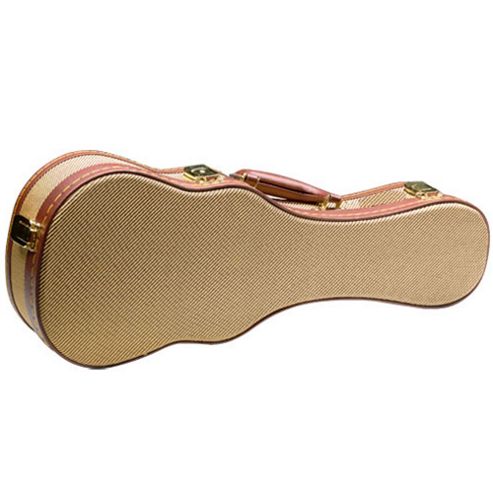 Image of Stagg Soprano Ukulele Deluxe Case - Gold Tweed