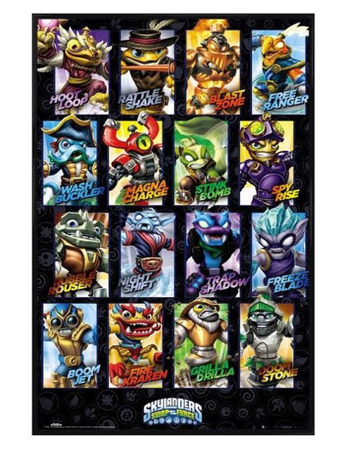 Image of Gloss Black Framed Skylanders Swap Force Poster