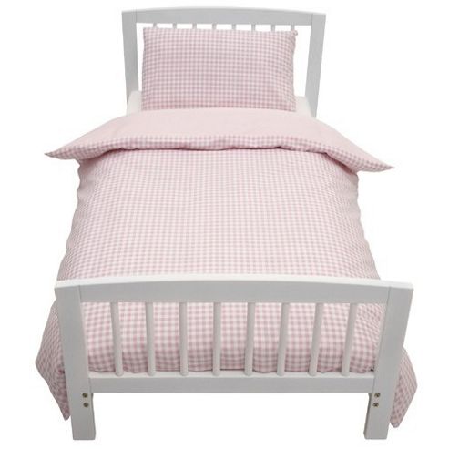 Image of Baroo Cot Bed Duvet Cover & Pillowcase Set (pink Gingham)