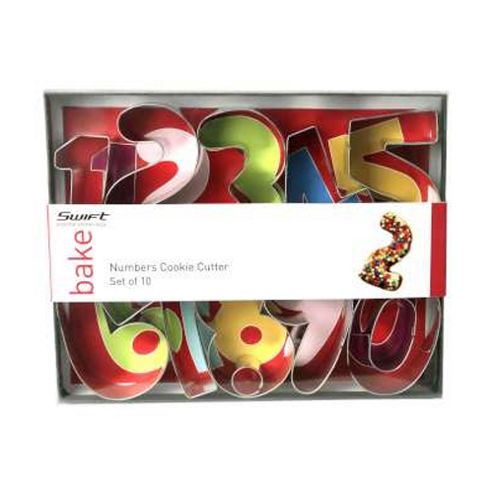 Image of Swift Number Cookie Cutters, Set Of 10
