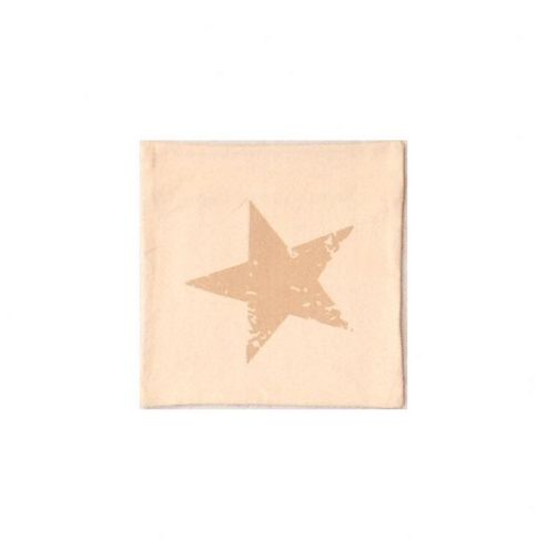 Image of Lorena Canals Vintage Star Mustard Children's Rug And Cushion - 120 Cm W X 160 Cm D (3 Ft 11 In X 5 Ft 3 In)