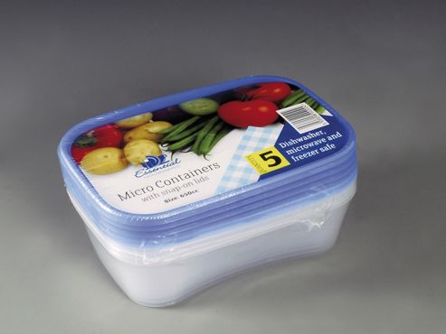 Image of Essential Mwc650n M/wave Container+lid 650cc X5